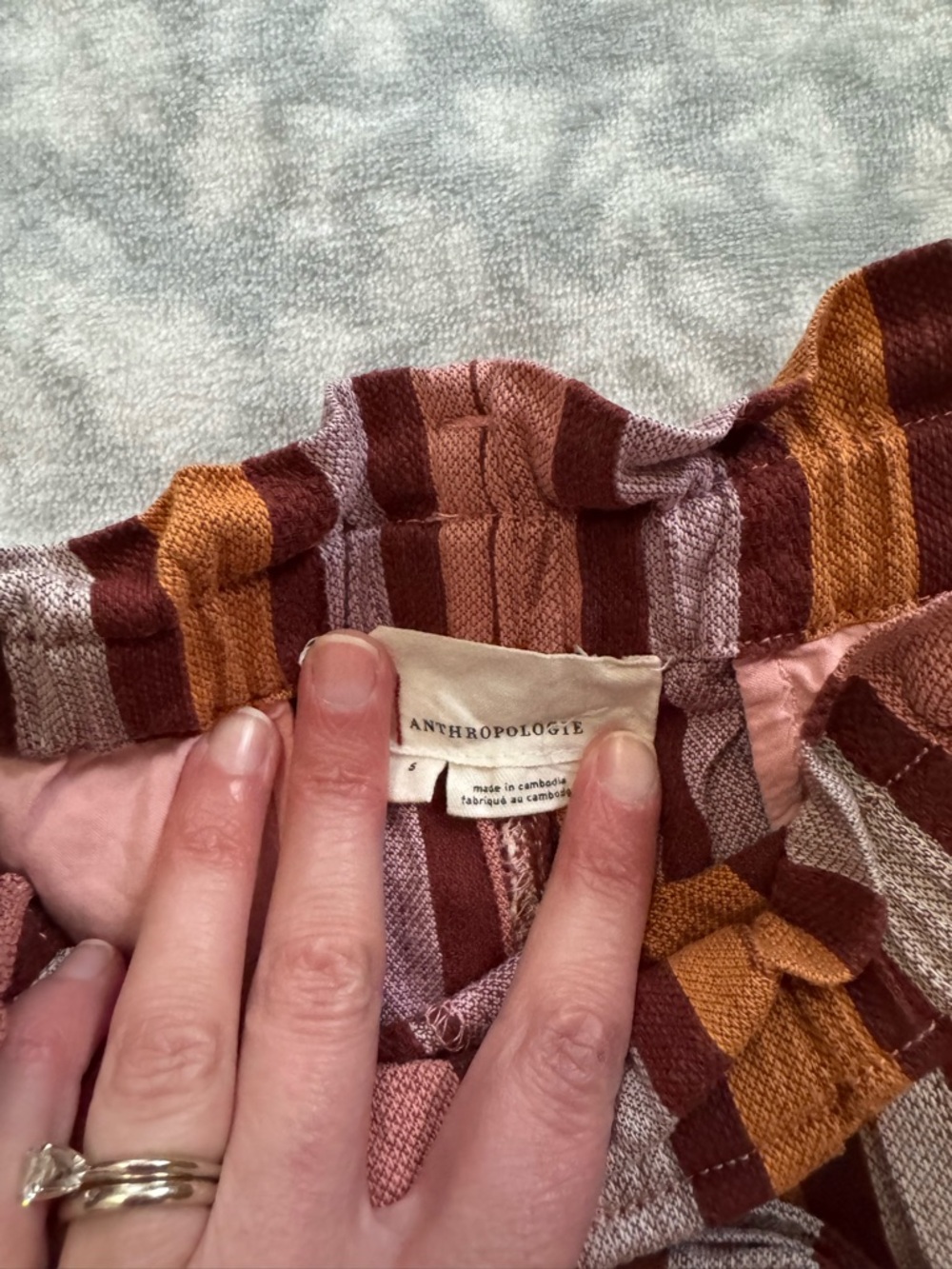 Anthropologie Paperbag Waist Striped Shorts -Small NWOT 🩳❤️ - Picture 5 of 8